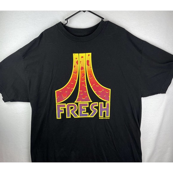 Bobby Fresh Black T-Shirt Size 2XXL Atari Logo Short Sleeve - Picture 1 of 4